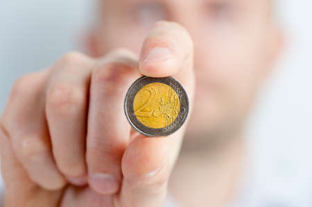 euro, coin, money, cash, hand, finance