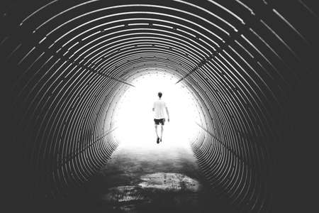 black and white, people, man, walking, light, underground