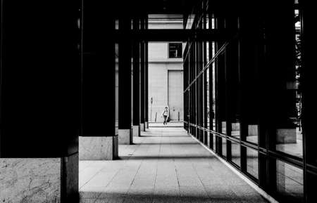 black and white, people, man, walking, alley, building, travel, trip