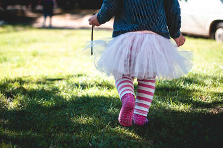 people, child, alone, green, grass, girl