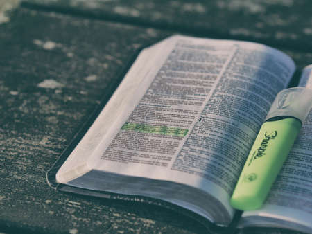 book, bible, read, highlighter