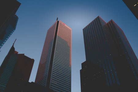 architecture, building, infrastructure, skyscraper, sky, blue, city, skyline
