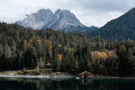 mountain, valley, hill, lake, water, trees, plants, nature, forest, landscape, coast, autumn, fall,...