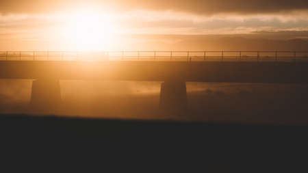 architecture, bridge, structure, sunset, sunrise, dark, horizon, sky