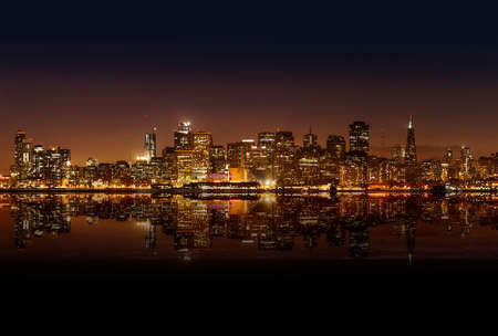 architecture, building, infrastructure, sea, water, reflection, night, lights, tower, skyline, city,...