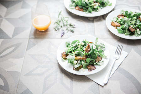 food, vegetable, salad, green, leaf, plate, glass, health, fork, floor, tile