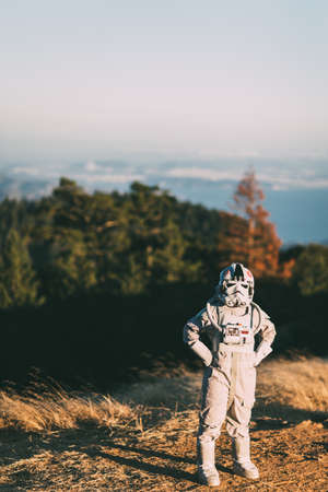 people, man, alone, costume, astronaut, science, sunny, day, travel, grass, highland, blur, sky,...