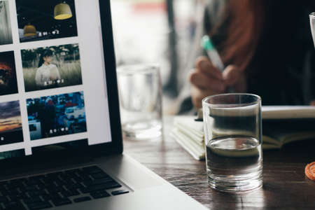 laptop, apple, macbook, computer, browser, research, study, school, business, work, desk, glass,...
