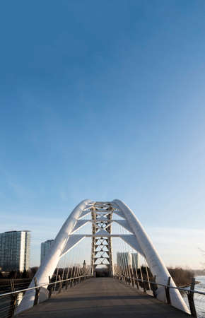 architecture, building, infrastructure, blue, sky, sea, water, bridge, arch, fence, travel