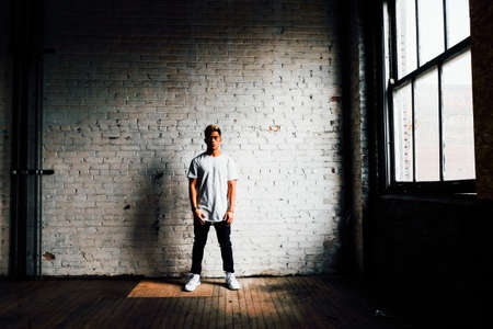 dark, room, building, wall, window, people, guy, man, alone