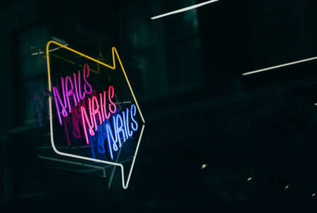 dark, night, light, neon, sign, signage, electricity, font, arrow