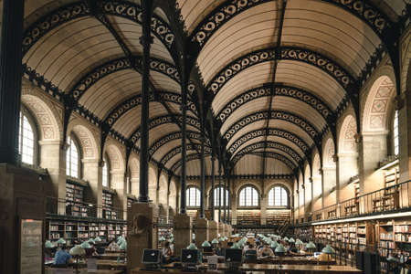 architecture, building, infrastructure, people, men, women, students, computer, library, books,...
