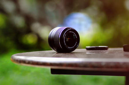 lens, photography, photographer, table, camera
