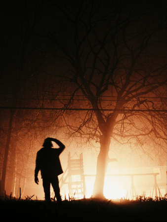 people, man, alone, adventure, outdoor, trees, plant, branch, grass, silhoutte
