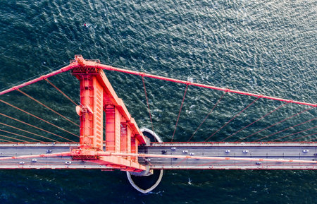sea, water, ocean, bridge, car, vehicle, travel, transportation, steel, metal