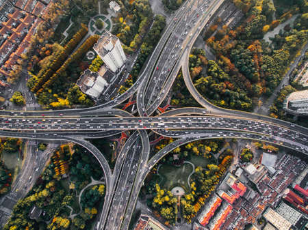 architecture, buildings, infrastructure, aerial, view, rooftops, city, road, highway, car,...