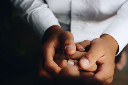 holding hands, sleeves, nail, couple