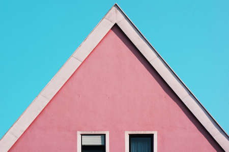 architecture, building, infrastructure, structure, establishment, house, windows, pink