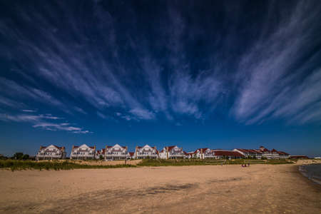 blue, house, sky, clouds, road, street, home, architecture, building, apartment, village, design,...