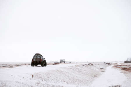 snow, winter, white, cold, weather, ice, plants, nature, car, vehicle, travel, adventure, trip