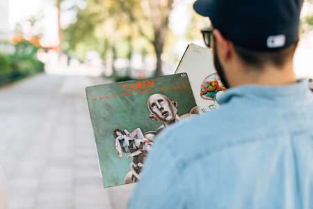book, people, man, queen, trees, road, street, art