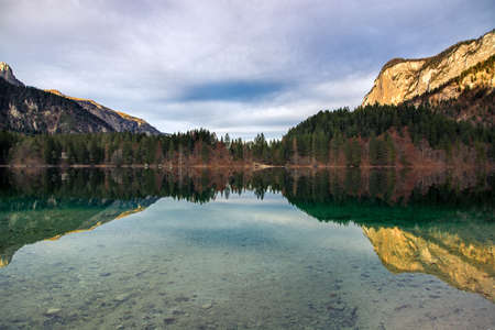 reflect, reflection, mountains, nature, clouds, water, lake, pine, trees, rocks, sky,  adventure,...