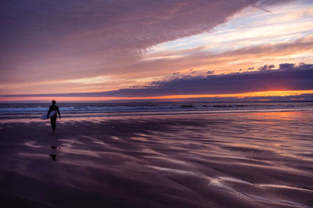 nature, landscape, beach, ocean, sea, waves, clouds, sky, people, surf, sand, vacation, adventure