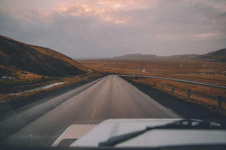 nature, landscape, mountain, clouds, sky, grass, field, travel, adventure, trek, road, car,...