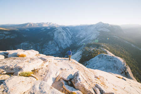people, man, alone, mountain, aerial, rocks, formation, trees, woods, forest, travel, adventure,...