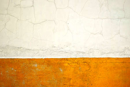 wall, cracks, white, yellow, damage, concrete