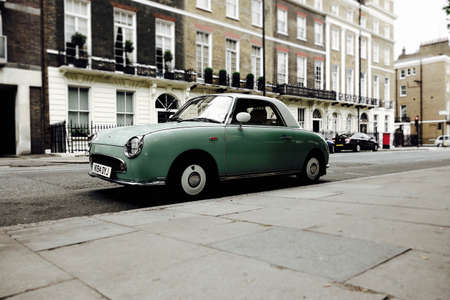 car, travel, transportation, vehicle, old, vintage, green, urban, city, road, street
