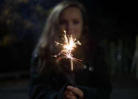 spark, people, fire, light, woman