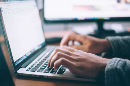 laptop, apple, keyboard, technology, mac, application, software, hardware, people, man, hands,...