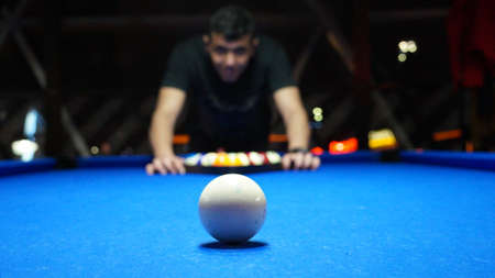 people, man, playing, billiards, bokeh, pool, game, sport
