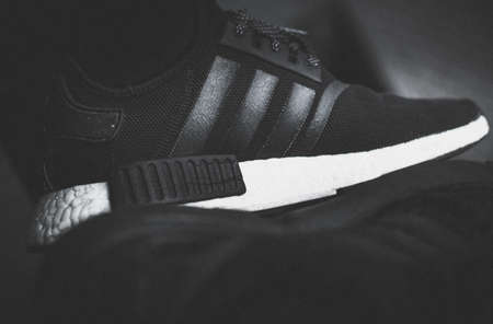 adidas, nmd, fashion, shoes, sole, black, white, hypebeast, shoelace