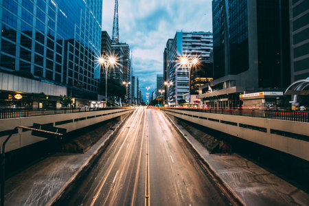 urban, city, establishment, building, structure, infrastructure, clouds, sky, lamp, traffic, long...