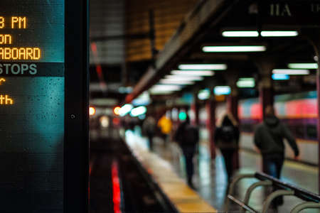 station, subway, train, rail, shed, people, blur, station