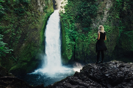 nature, landscape, mountain, clouds, sky, falls, trees, travel, adventure, trek, green, people,...