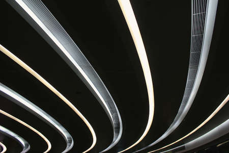 illusion, steel, light, dark, bend, curve