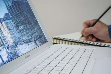 laptop, apple, keyboard, technology, mac, application, software, hardware, people, hand, notebook,...