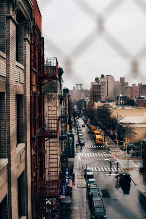 people, man, woman, vehicle, car, bus, lane, line, pedestrian, crossing, stoplight, street, urban,...