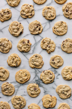 chocolate, chips, cookie, sweets, pastry, brown, food, snack