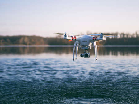 drone, camera, clouds, sky, video, record, water, ocean, sea, river, lake, nature