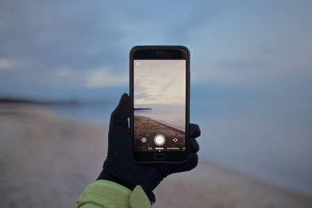 phone, cellphone, apple, iphone, black, nature, technology, water, ocean, sea, beach, travel,...