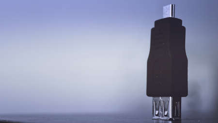 usb, black, wall, bokeh, blur, modern