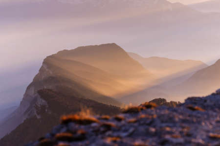 mountain, highland, blur, sky, summit, ridge, landscape, nature, valley, hill, view, travel