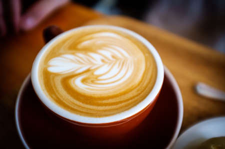 coffee, latte, art, espresso, coffee shop, caffelatte, cup, wooden, table, saucer