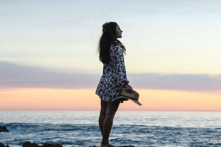 sea, ocean, water, waves, nature, horizon, beach, shore, coast, sunset, cloud, sky, travel, people,...