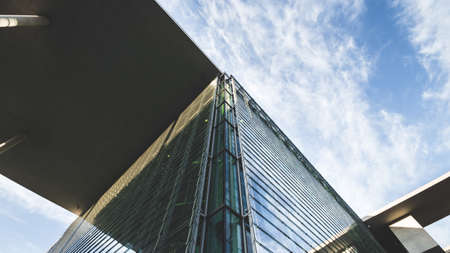 architecture, building, infrastructure, blue, sky, cloud, tower