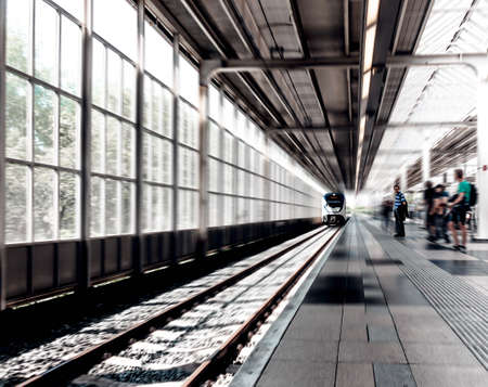 train, station, black and white, railway, track, people, waiting, passengers, transportation,...